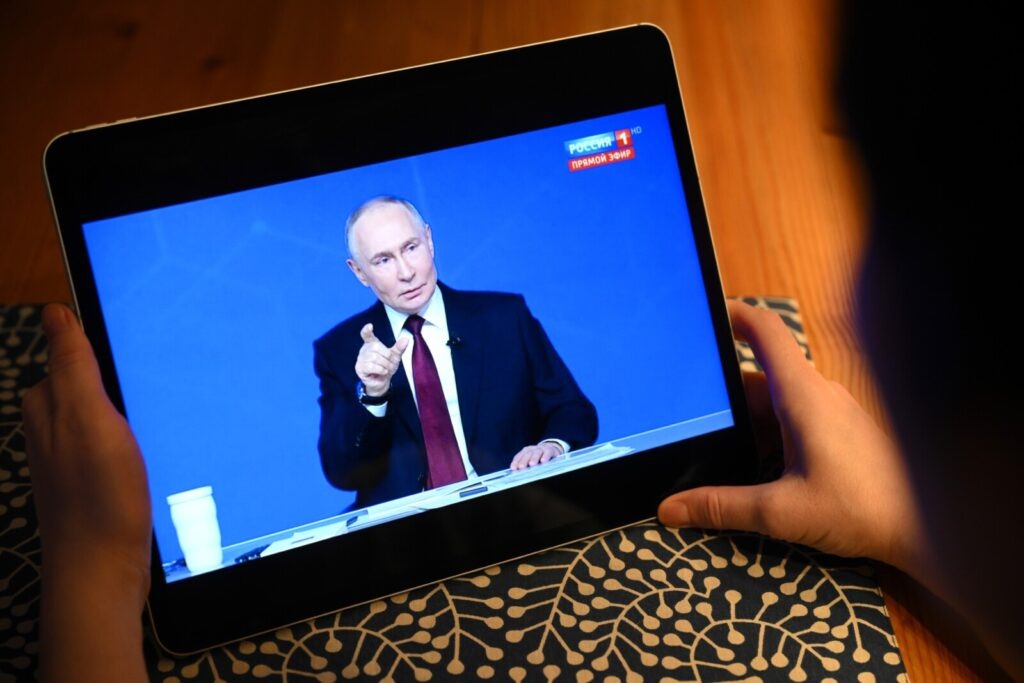    Трансляция специальной программы «Итоги года» с Владимиром Путиным. Александр Кряжев / РИА Новости