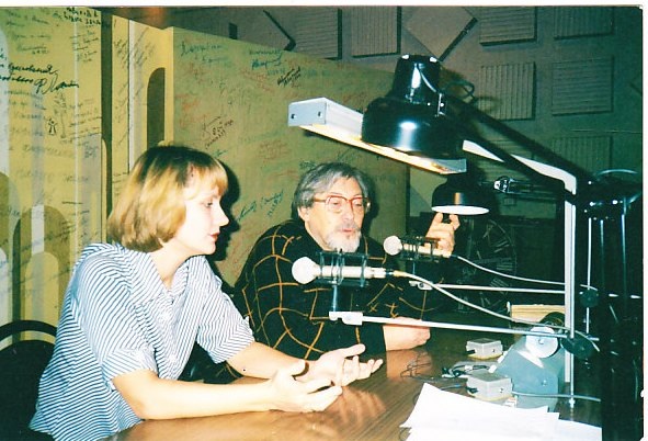 Мы с Сергеем Ростиславовичем в студии областного радио (на Воронцовском переулке.)