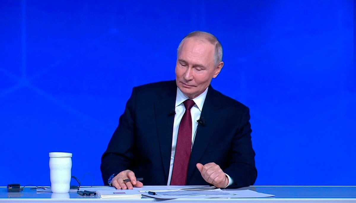    Скриншот прямого эфира программы «Итоги года с Владимиром Путиным»
