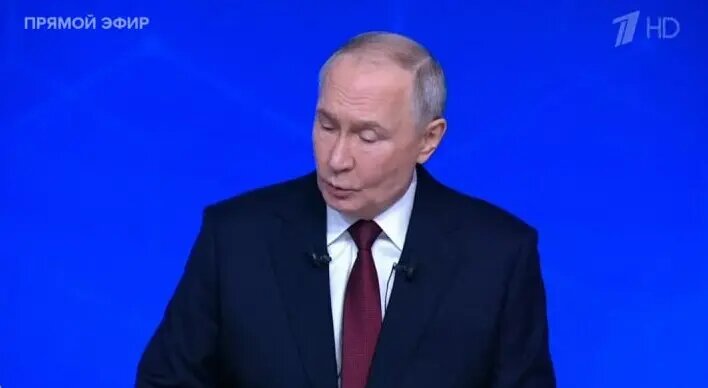    Прямая линия с Владимиром Путиным. Фото: кадр программы «Итоги года с Владимиром Путиным» на Первом канале