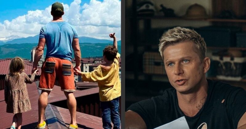    Роман Курцын с детьми: редкий кадр.