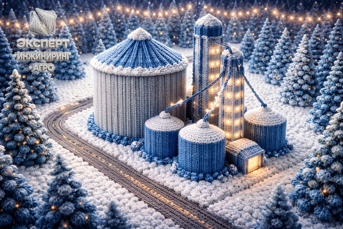 Зимений элеватор в лесу ❄