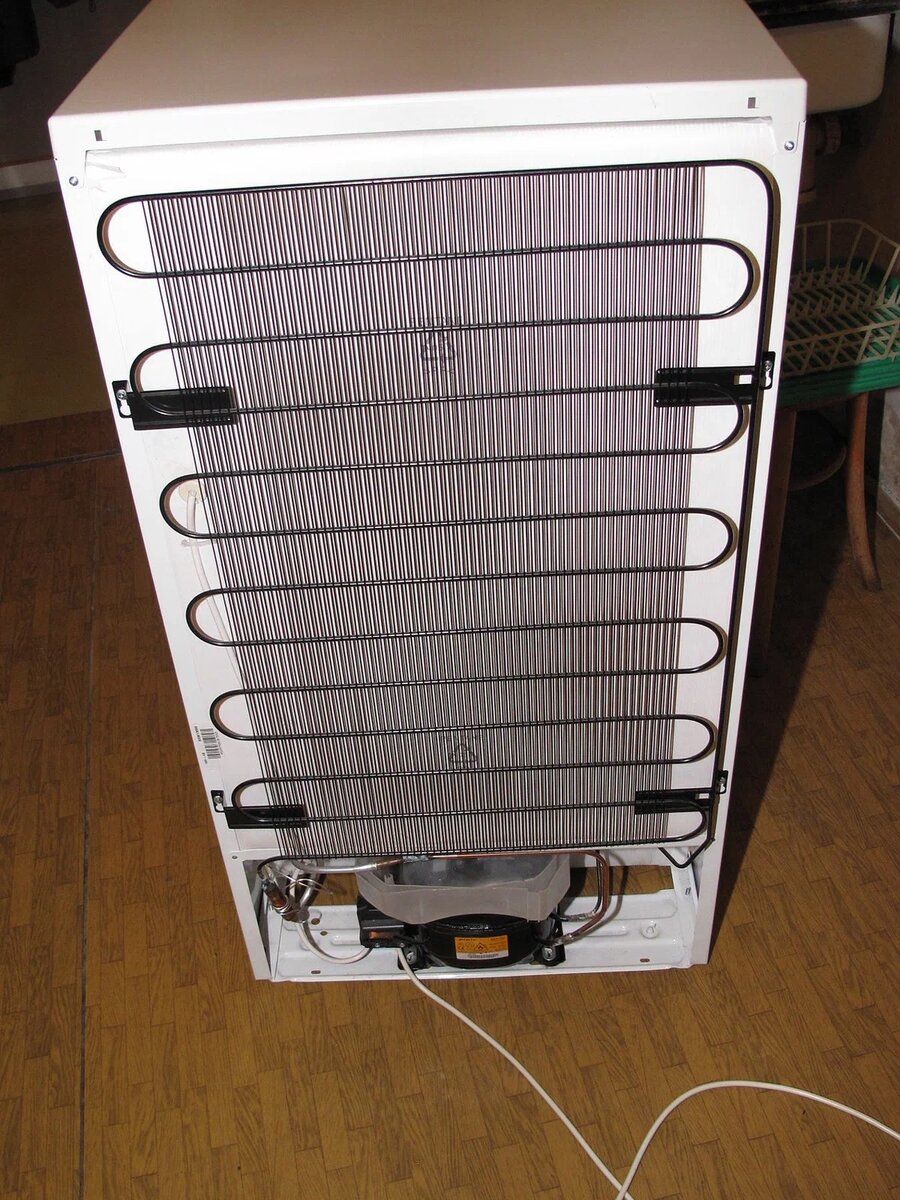 Черная решетка (конденсатор), часто на задней стенке Вашего холодильника