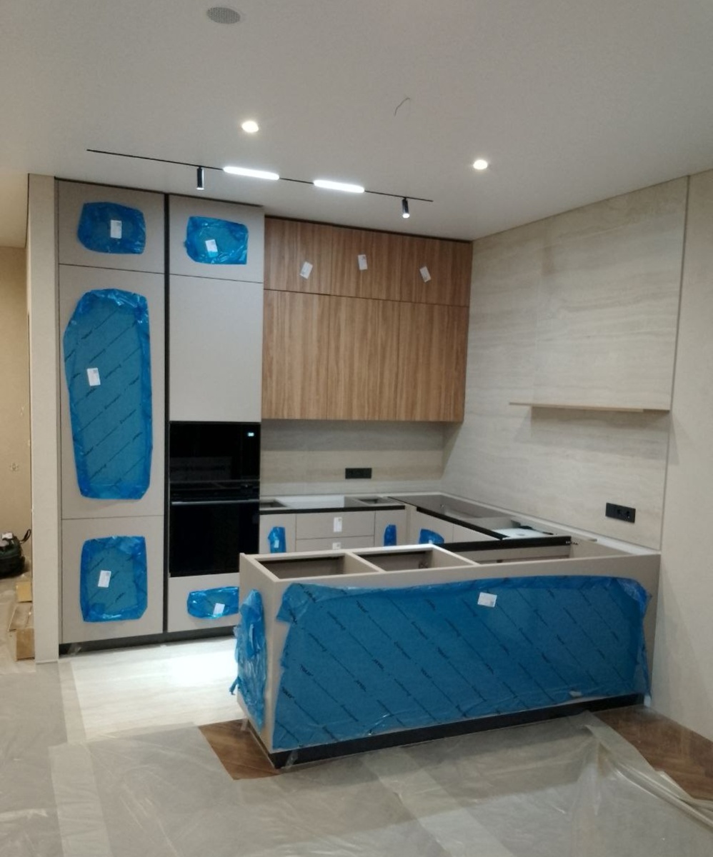 Наша работа по дизайну партнеров и монтаж их. Обещалифото когда столешницу смонтиуют. 