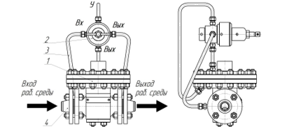 Схема конструкции ррегулятора давления Atlant M 400 в исполнении "после себя"