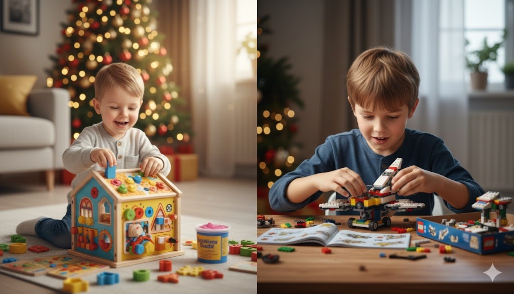 Главное правило выбора новогодних подарков - учитывать возраст, интересы ребенка и безопасность игрушки. 