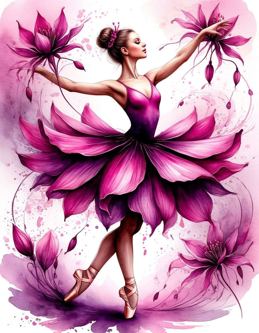 Именно это Вы будете видеть на своем подоконнике, если поселите на него фуксию) / здесь и далее ИИ-генерации и фото - автора