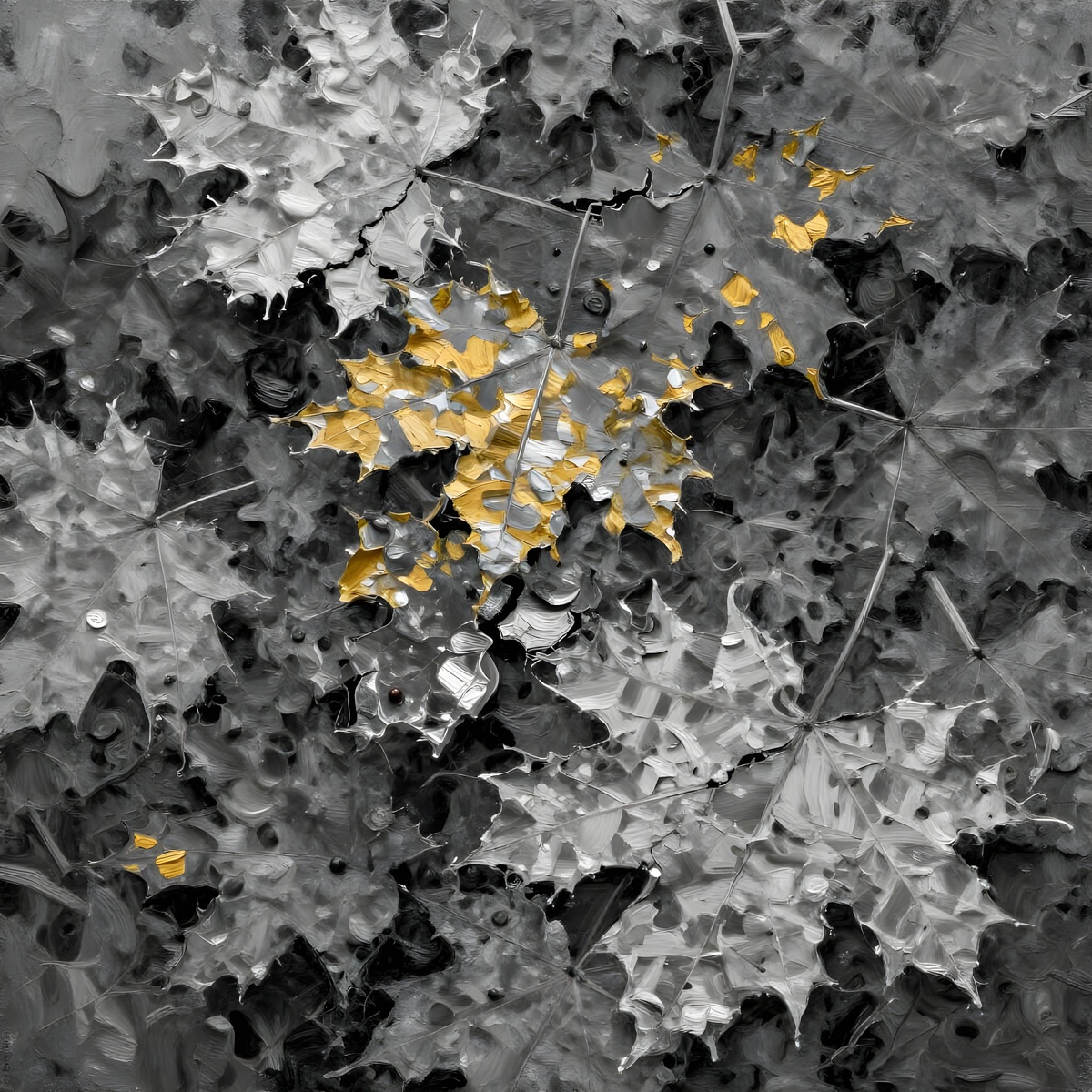 Листва опавшая. Иллюстрация создана с помощью нейросети Flux Schnell.