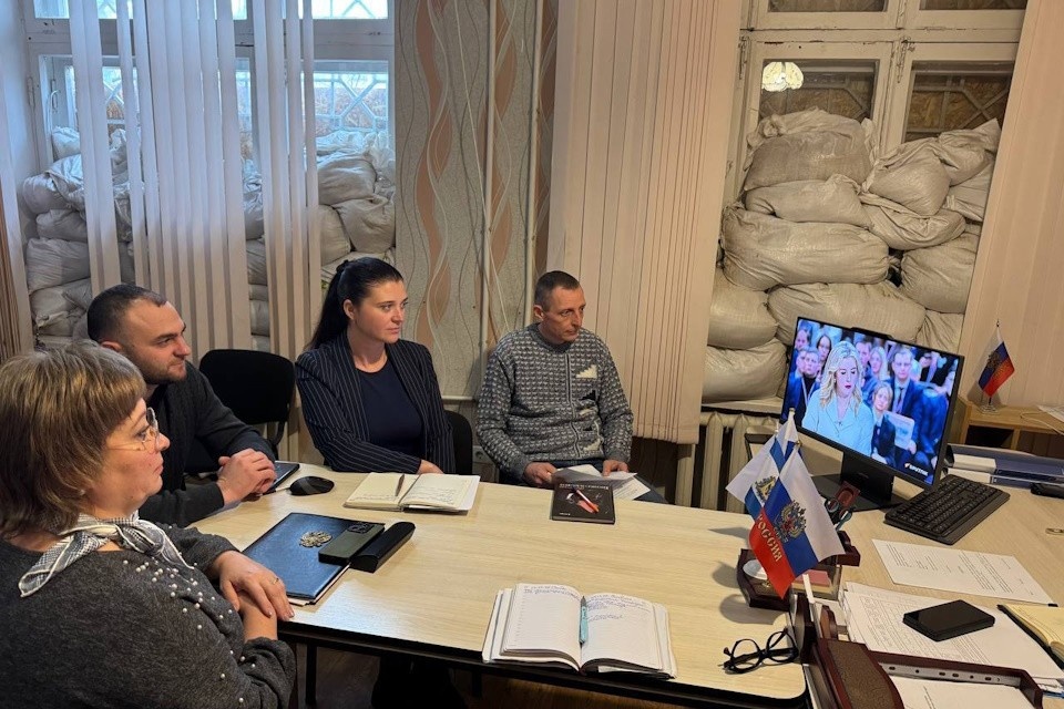    Смотрели прямую линию и на прифронтовых территориях Фото: ТГ-канал Владимира Оганесова