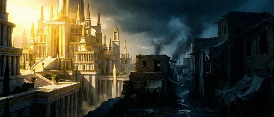 Когда богатство целого города стекается в одни руки, стены его становятся хрупкими, а сердца людей — ожесточенными.