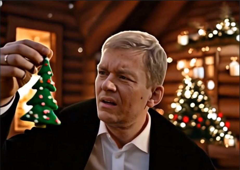 Шеф наряжает ёлку