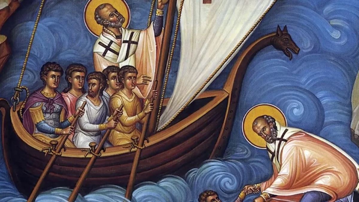 Икона Святого Николая (Спасение на водах)