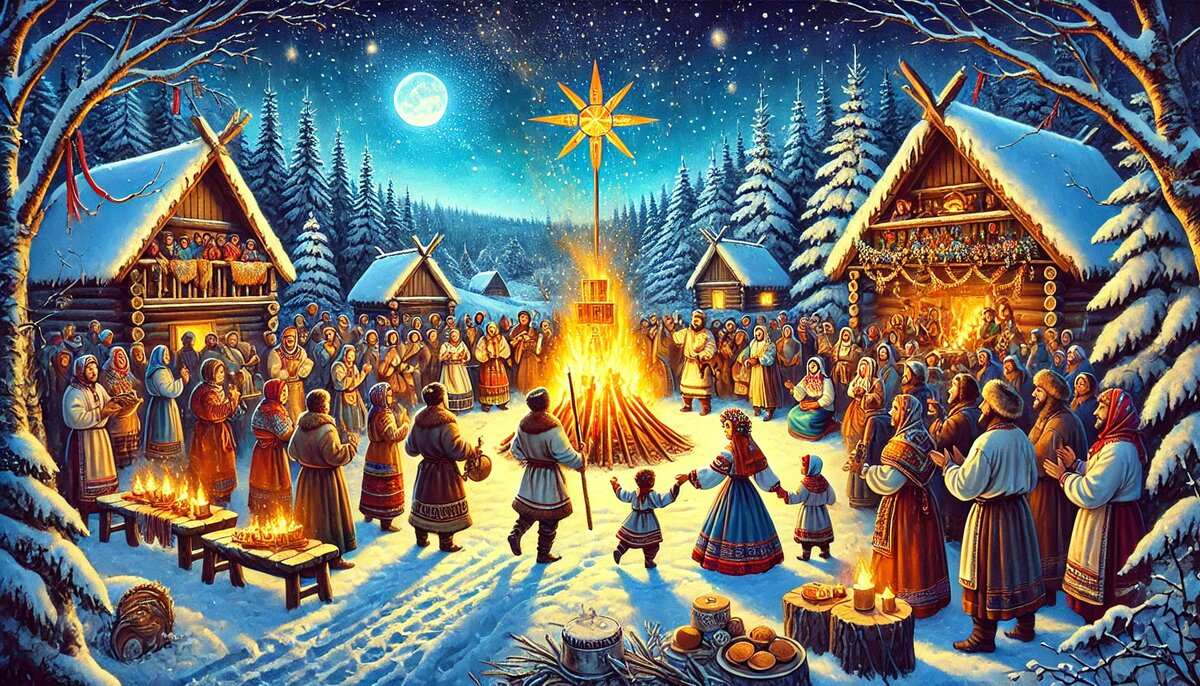 shedevrum.ai  Самая длинная ночь года, после которой солнце начинает возвращаться.