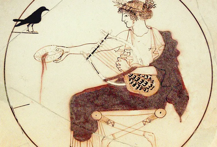 Аполлон и чёрный ворон.