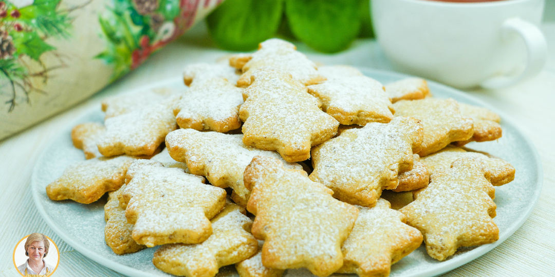 Очень вкусное рассыпчатое рождественское печенье! Песочно-ореховое