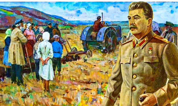 Виталий и Елена Мусатовы «Сталин и колхозники» Фото из открытого доступа