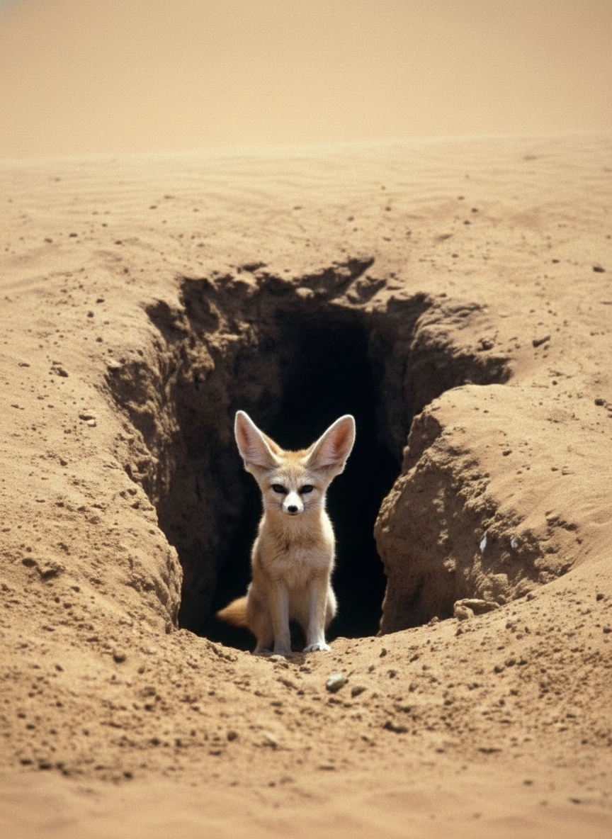 Лиса фенек идеально приспособлена к жизни в пустыне