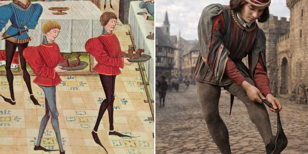 Вы знали, почему европейские мужчины носили эти причудливые туфли с длинными носками в Средневековье?
