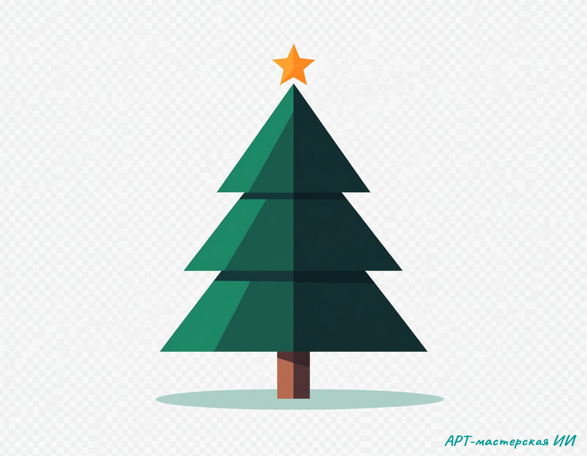 «Ёлка» — изображение, сгенерированное нейросетью. Промпт для него подготовлен автором, Арт‑мастерская ИИ.