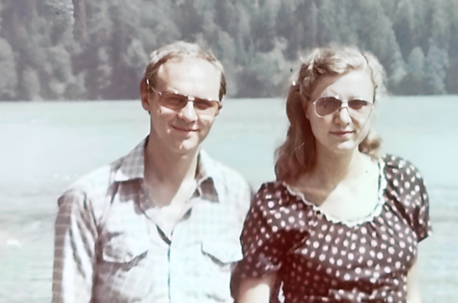 Я и Лена. Здесь мы уже муж и жена. 1981 год.