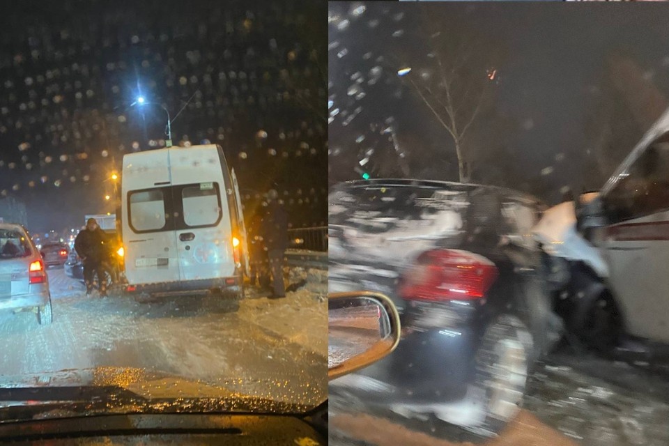    Врач и двое пациентов пострадали в ДТП со скорой. Фото: Предоставлено очевидцами