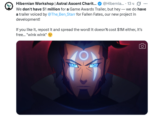    Нет миллионов на рекламу. Инди-студии устроили флешмоб анонсов, высмеивая TGA 2025