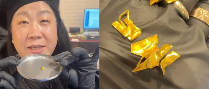 оценщик рассказывает про полученное чистое золото почти 4 грамма