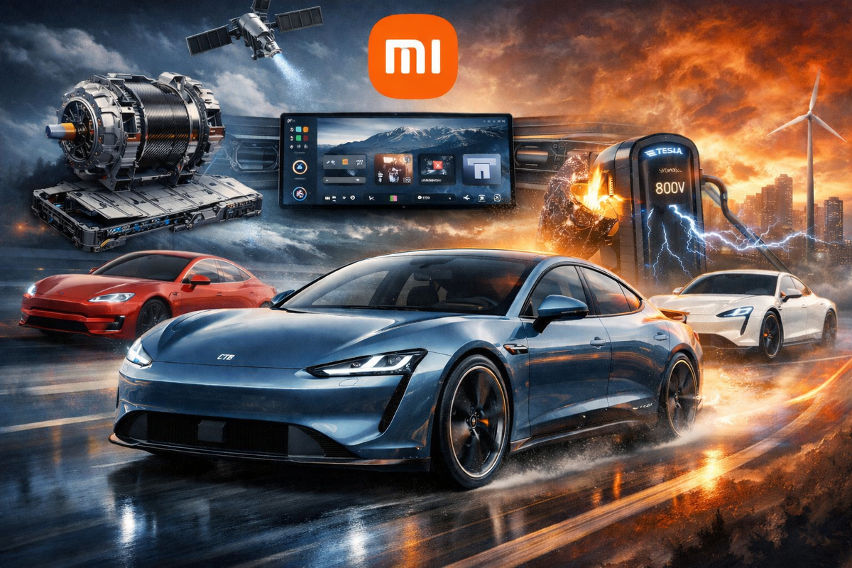 Xiaomi SU7, Porsche и Tesla Model 3 Performance.