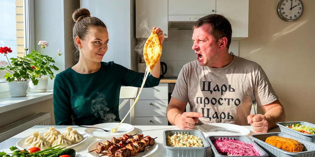 Отказалась строгать тазик оливье на ораву гостей мужа и заказала еду только себе