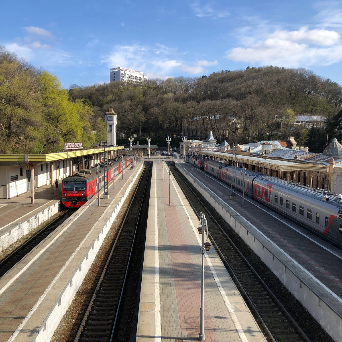 Ж/д вокзал в Кисловодске.
