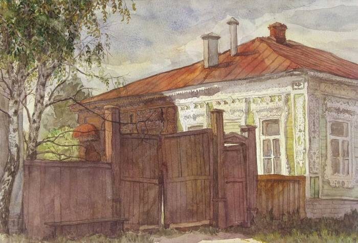 Пресняков М. А. Касимов. Дом трёх столетий. 2003 г. бум., акв., 24,1х35,7