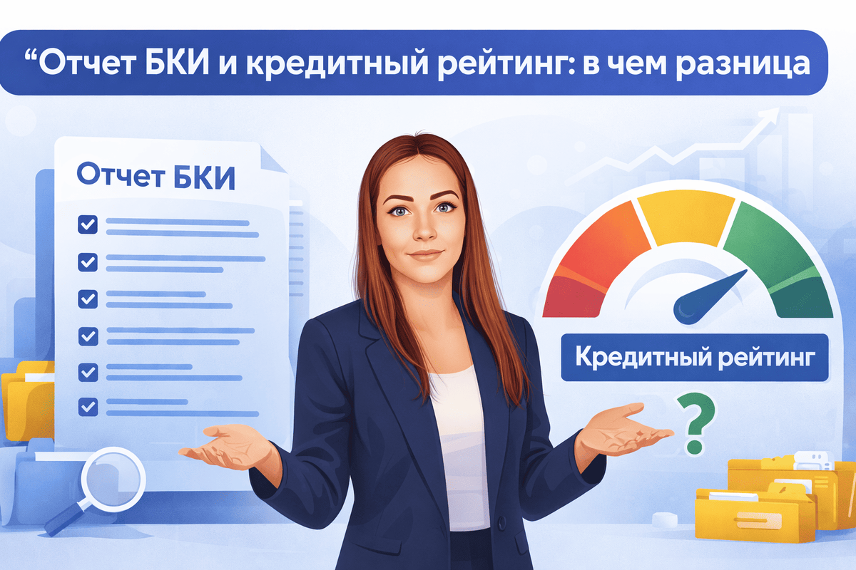    Отличие отчета БКИ и кредитного рейтинга Юлия Сергеевна Рослякова