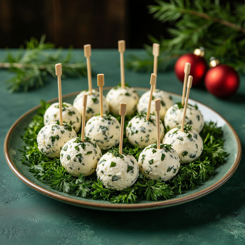 🍽️ Острые творожные шарики — пикантная закуска для новогоднего стола! 🎉