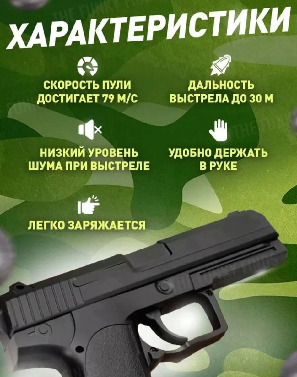 Характеристики данного спрингового пистолета