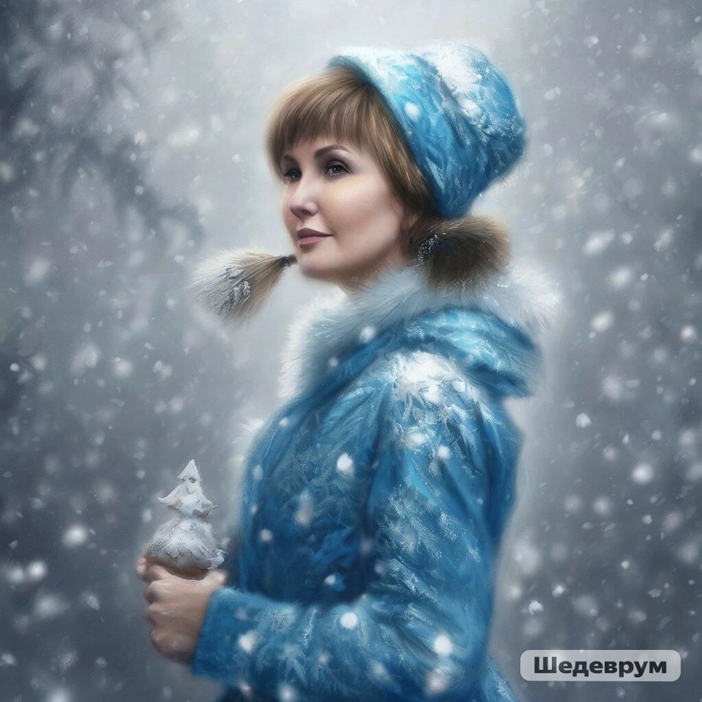 А такой снегурочкой меня видит ИИ.😊