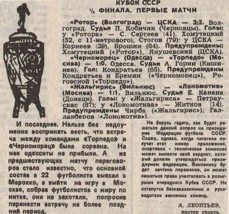 "Футбол-Хоккей". 1989. № 46 (1536). 19 ноября. С. 6 7. Коллаж автора ИстАрх.