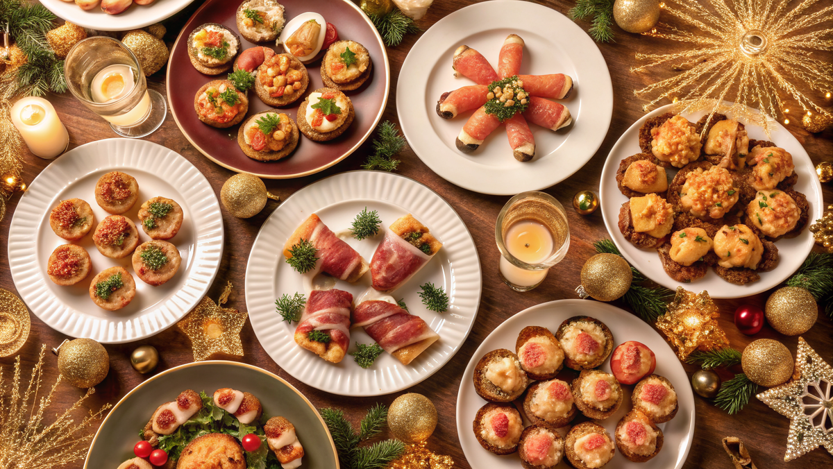 Праздничный стол с закусками
