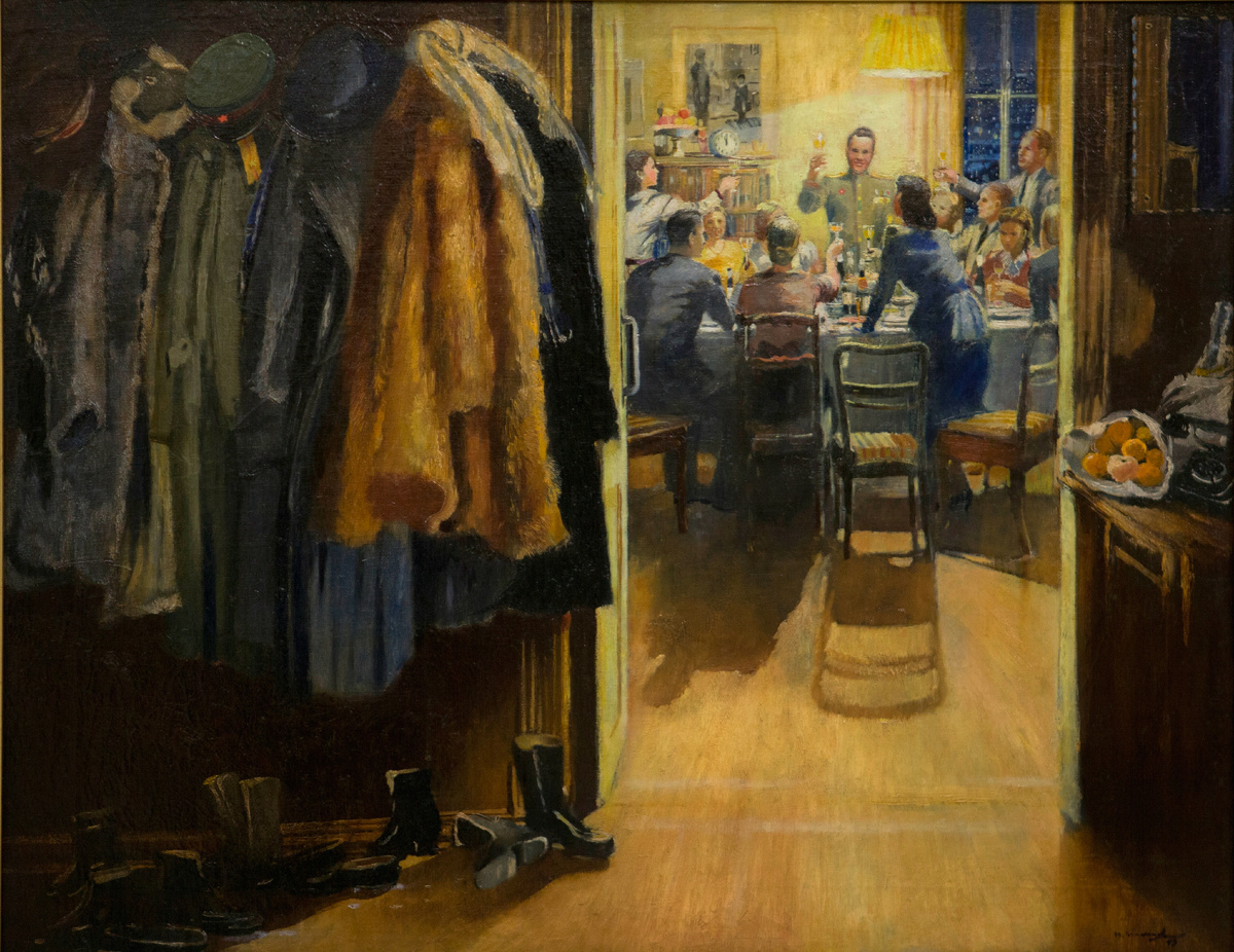 "Новый года", Ю.И. Пименов, 1949. Белгородский художественный музей.