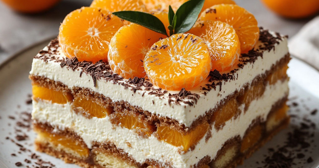 Новогоднее меню 2026 года. Мандариновый тирамису.