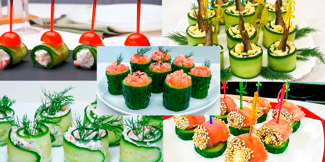 6 оригинальных закусок из свежих огурцов к вашему праздничному столу