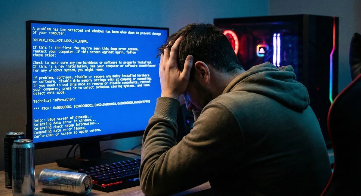 Знакомая картина? Синий экран смерти (BSOD) с ошибками памяти — частый гость, когда DDR5 подобрана неправильно или её профиль XMP/EXPO работает нестабильно. Вместо игры — вечер с кодами ошибок.