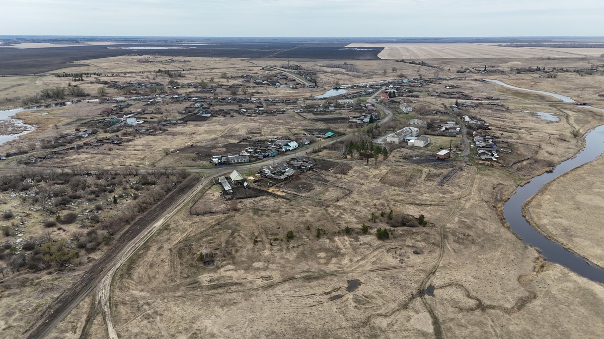 Долговка с высоты птичьего полёта. апрель 2025г.