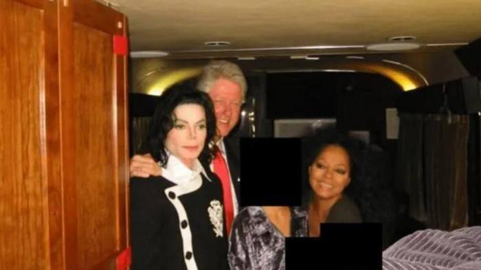 Майкл Джексон, Билл Клингтон, Дайана Росс. Фото из файлов Эпштейна. Обложка © justice.gov