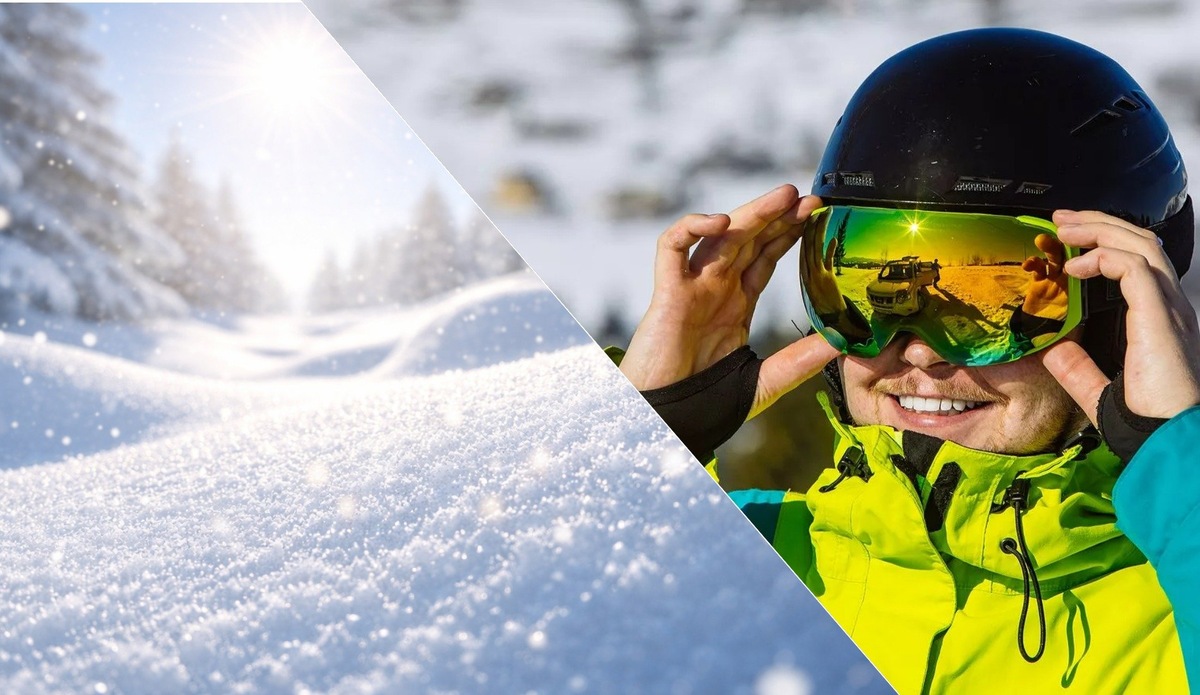    Снег эффективно отражает свет и “бьёт по глазам”, поэтому им нужна защита и зимой, а не только летом. Источник изображения: shredderski.com