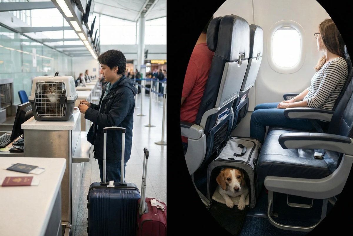    Переезд с собакой и кошкой в самолете Сервис иммиграции