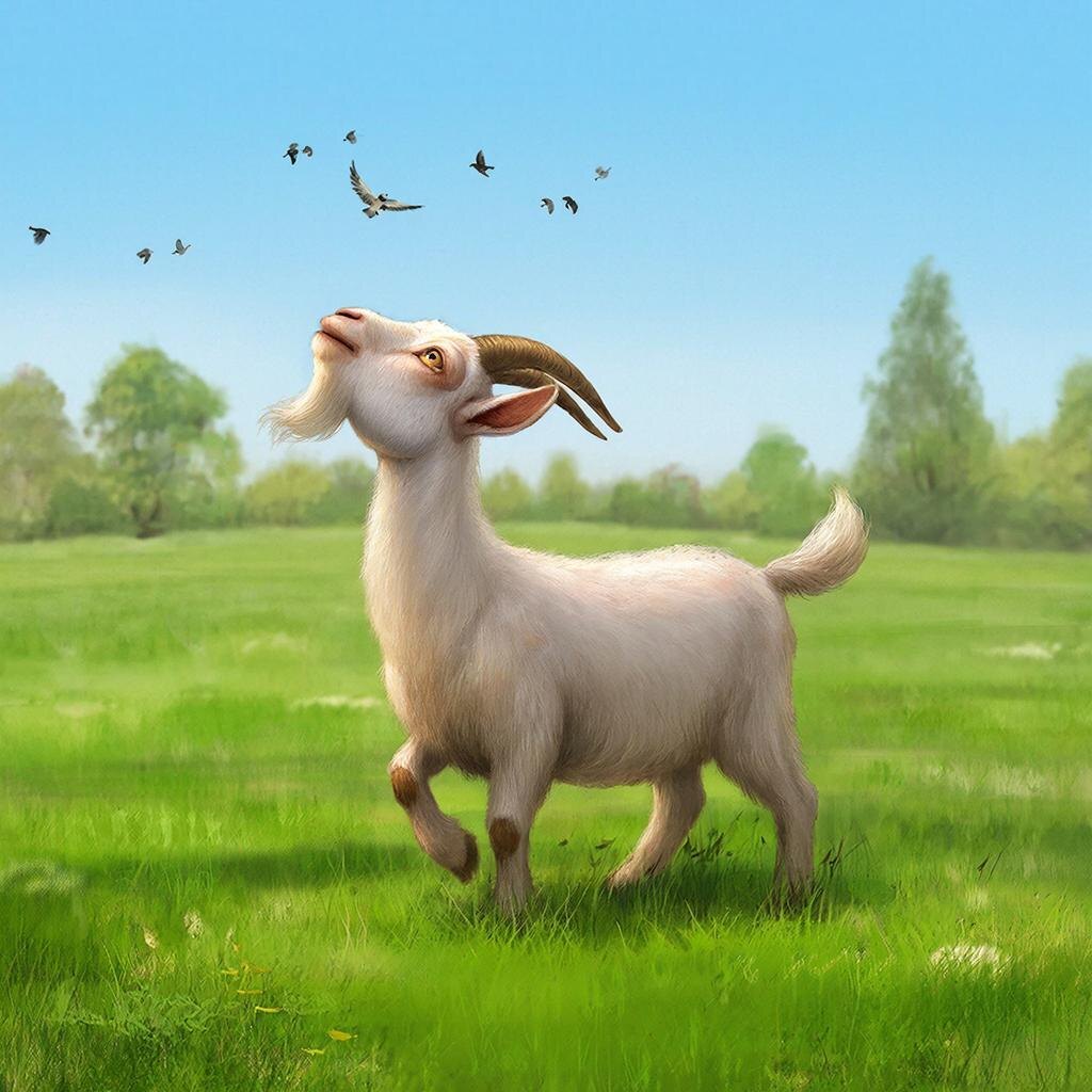 Козочка. Изображение сгенерировано сервисом GigaChat