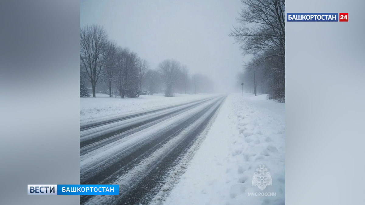    Метель, гололед и сильный ветер: жителей Башкирии предупредили о непогоде