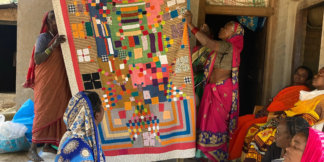 Искусство лоскутного шитья одеял у народа Сидди в Индии.