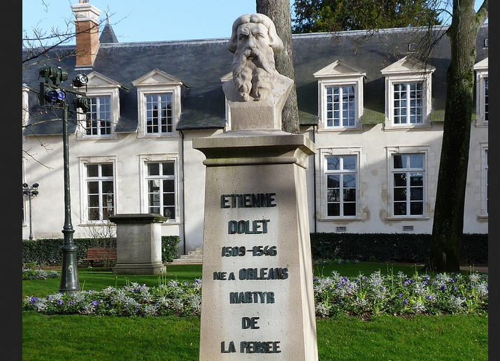 Бюст Этьена Доле в Орлеане. Фото из Википедии