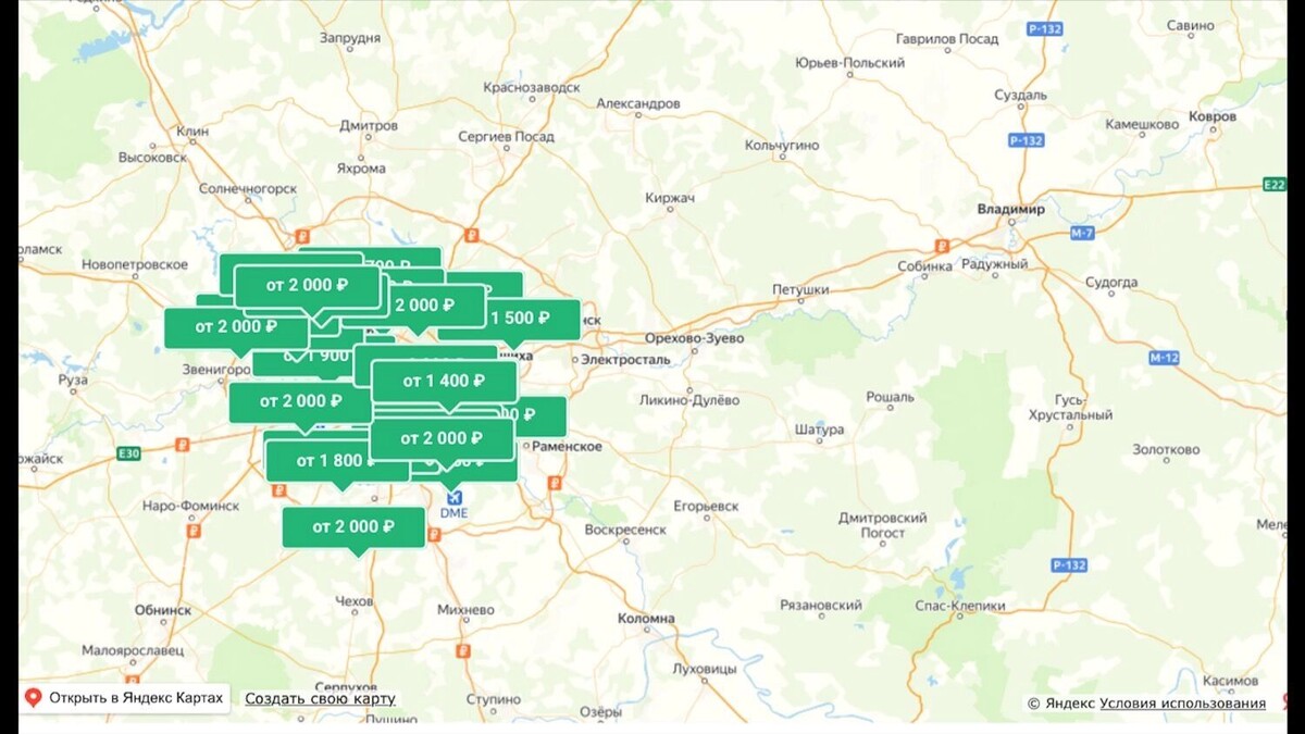 Предложений частных пансионатов вокруг Москвы — великое множество. Фото: Яндекс.Карты